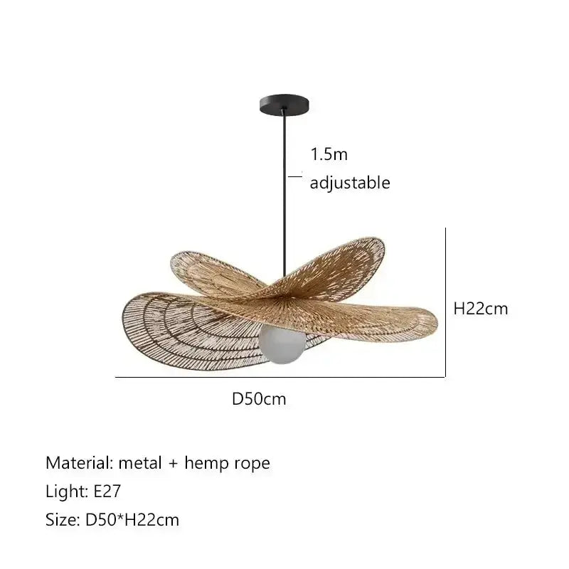 Greta – Handwoven Retro Rattan LED Pendant Light for Cozy Vintage Interiors Kozyled