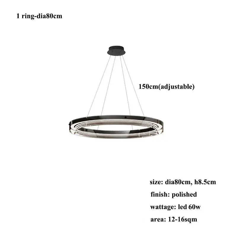 Espen – Modern Glass Circle Dimmable LED Pendant Lamp for Sleek Lighting Kozyled
