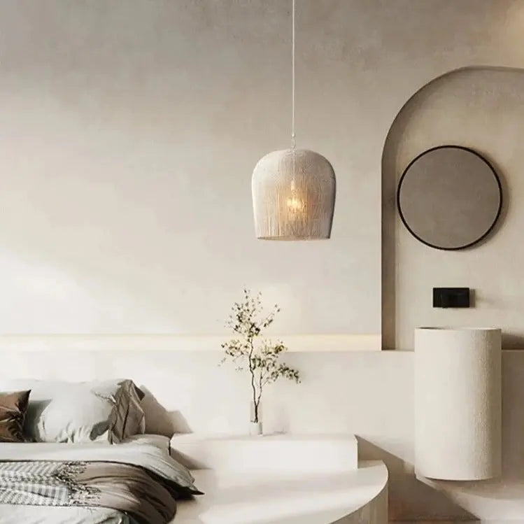 Japanese Handmade Wabi Sabi Rattan Pendant Lamp Mirai SPINGAR.COM