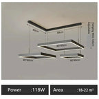 Zerel – Scandinavian Elegant Modern Square Dimmable LED Pendant Lamp Lampasa.com