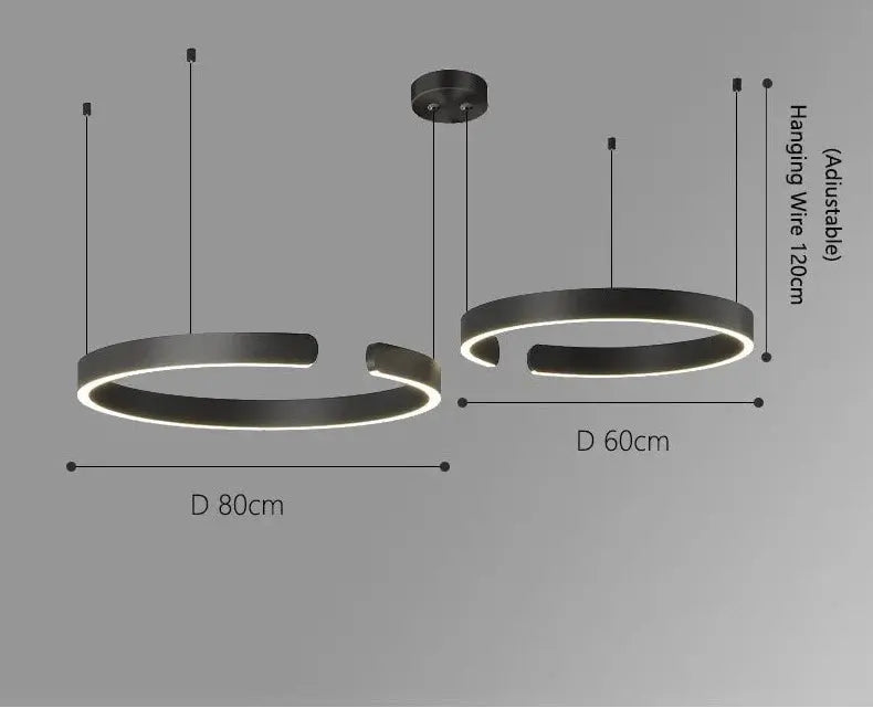 Modern Luxury Ring LED Pendant Lamp Alberte SPINGAR.COM