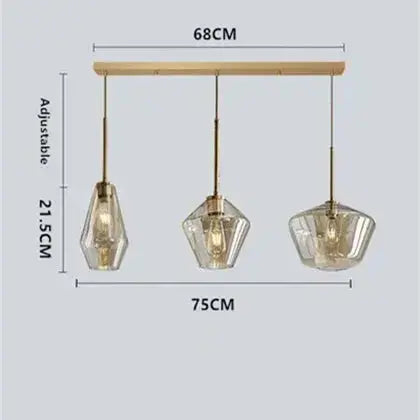 Orya – Artistic Modern Amber Glass LED Pendant Lamp Lampasa.com