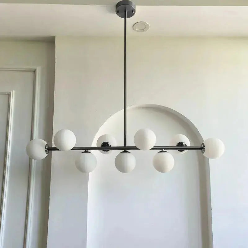 Malin – Scandinavian Frosted Glass Dining Table dimmable LED Pendant Lamp Lampasa.com