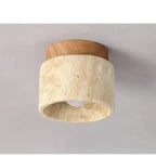 Japandi Stone & Walnut LED Ceiling Downlight –  Hana Lampasa.com