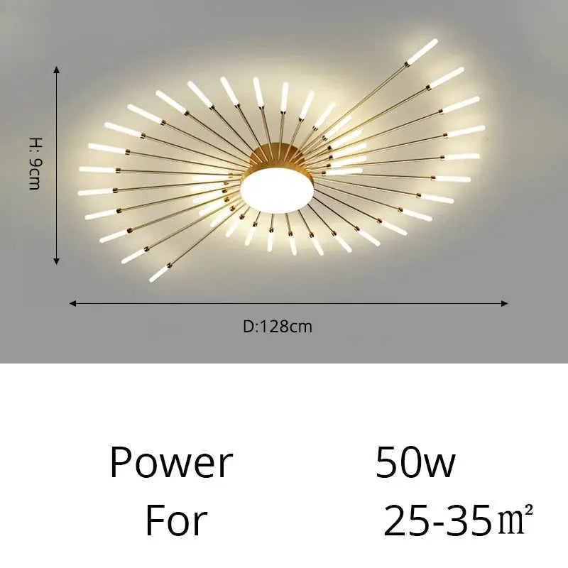 Fan-shaped LED ceiling light Arlo™ Spingar.com