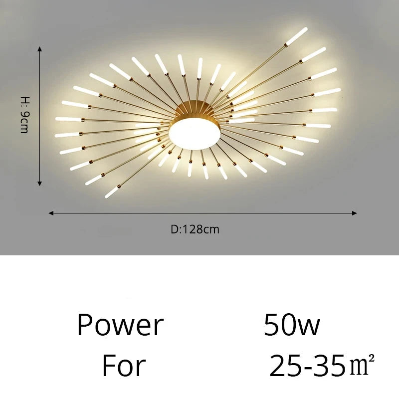 Luxuriöse fächerförmige LED-Deckenleuchte Arlo™