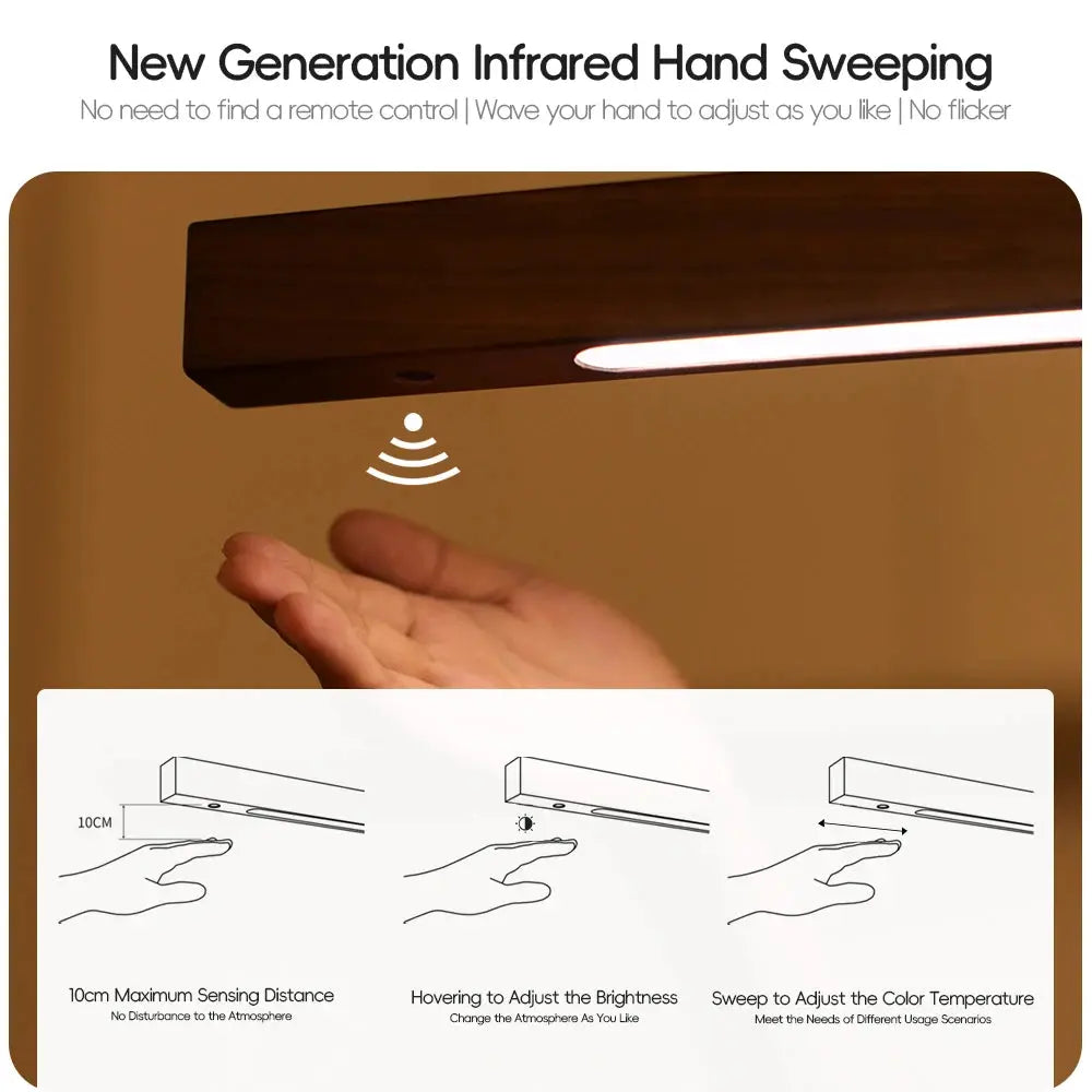 Einar (Walnut-Pine Edition) – Dimmable Wooden Sweep Sensor Smart LED Pendant Lamp for Modern Smart Homes Kozyled