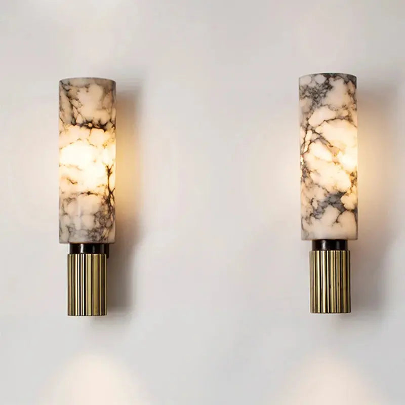 Maja – Modern Luxury LED Wall Lamp with Natural Marble Accent Kozyled