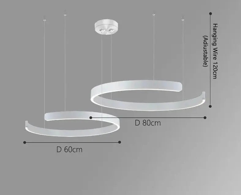Modern Luxury Ring LED Pendant Lamp Alberte SPINGAR.COM