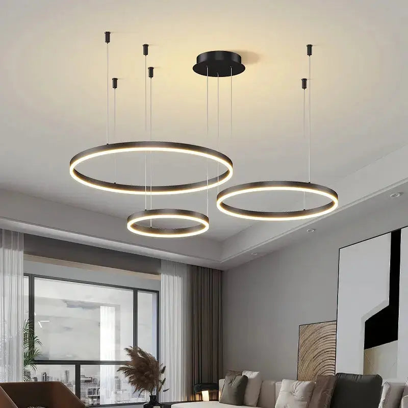 Nirvik – Modern Scandinavian Dimmable LED Ring Pendant Lamp Lampasa.com
