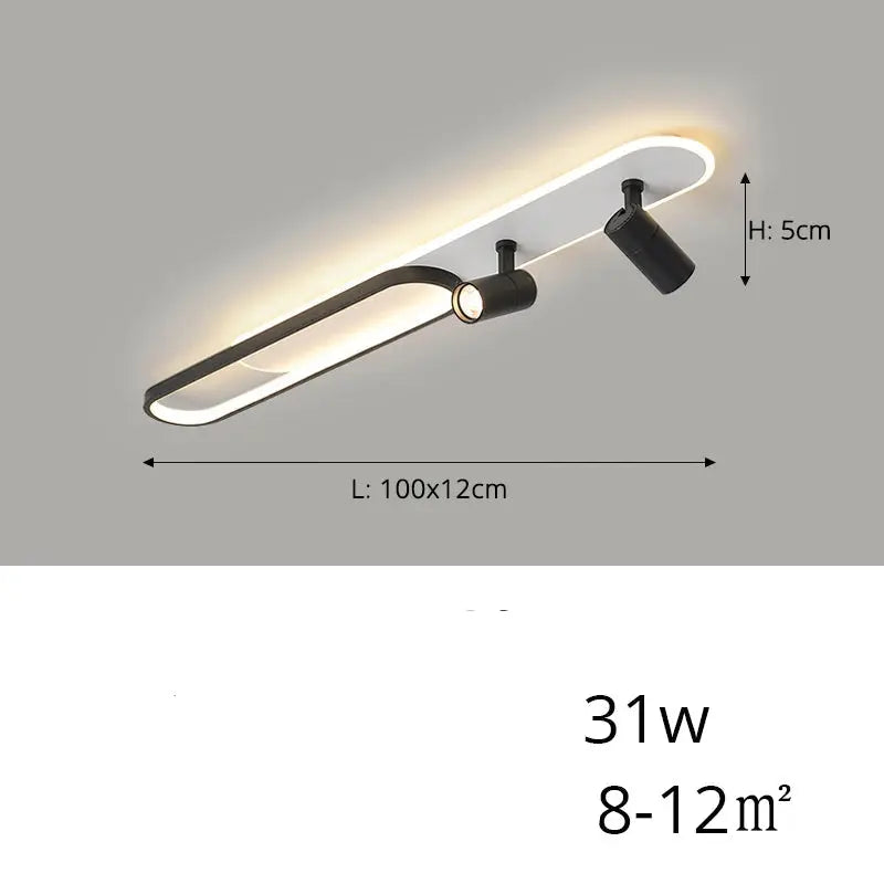 Jensen – Modern LED Ceiling Lamp with Adjustable Spotlights for Focused Lighting Kozyled