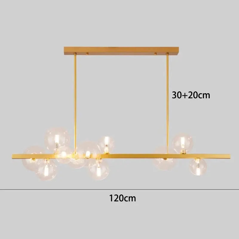 Alvin – Modern LED Pendant Light with Metal and Glass Design for Dining Tables and Bars Kozyled.com