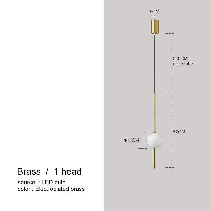 Vornel – Unique Minimalist Frosted Glass Bedside/ corner LED Pendant Lamp Lampasa.com