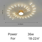 Fan-shaped LED ceiling light Arlo™ Spingar.com
