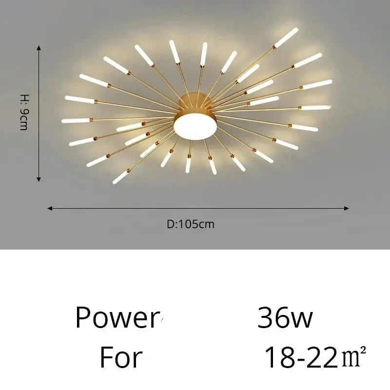 Fan-shaped LED ceiling light Arlo™ Spingar.com