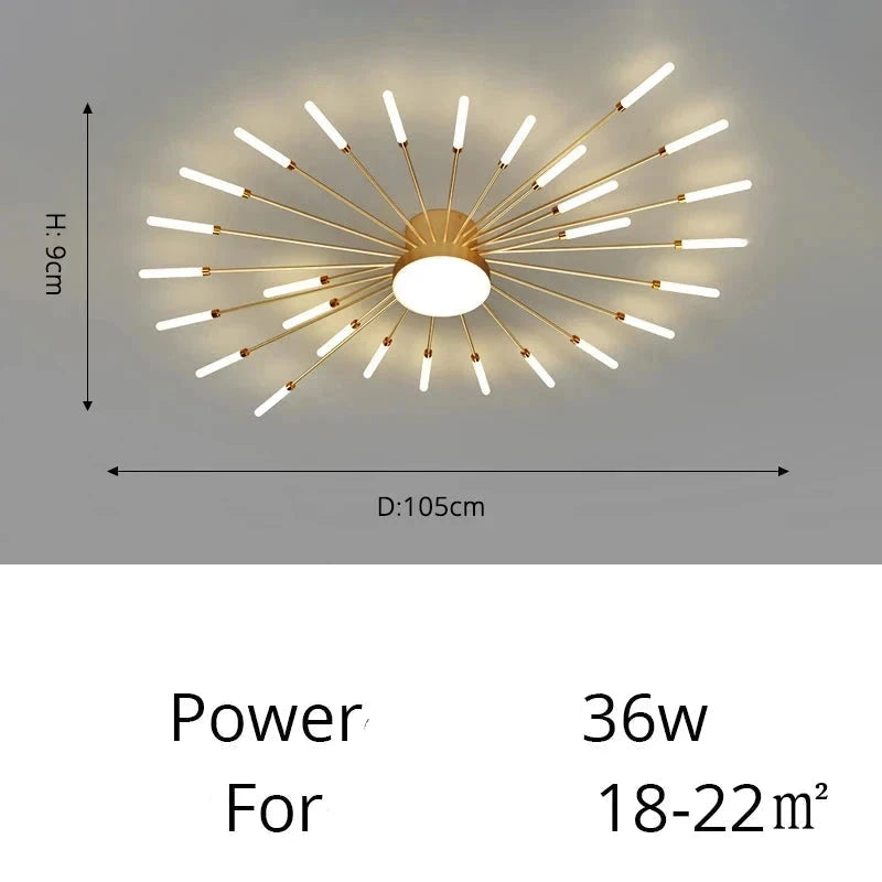 Luxuriöse fächerförmige LED-Deckenleuchte Arlo™