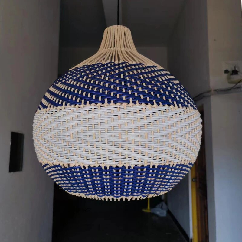 Handmade Color Matching Rattan Pendant Lamp Lars