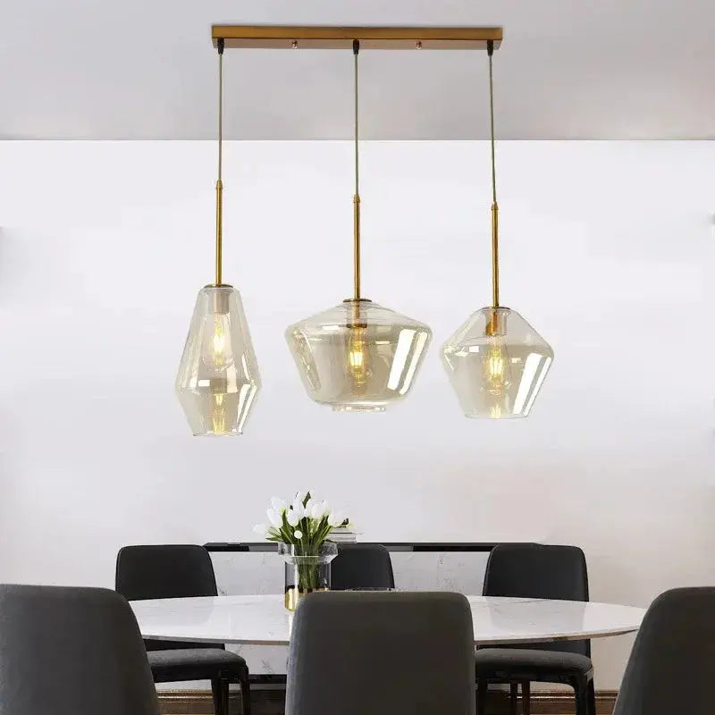 Orya – Artistic Modern Amber Glass LED Pendant Lamp Lampasa.com