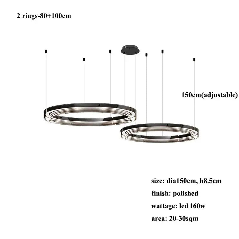 Espen – Modern Glass Circle Dimmable LED Pendant Lamp for Sleek Lighting Kozyled