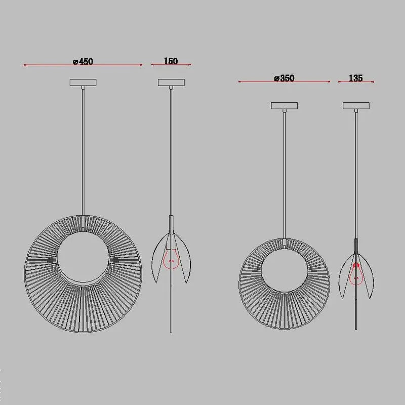 Docorative Oyster Style LED Pendant Lamp Embla SPINGAR.COM