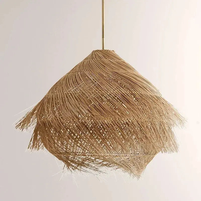 Elva – Handmade Retro Rattan LED Pendant Light for Warm, Stylish Spaces Kozyled