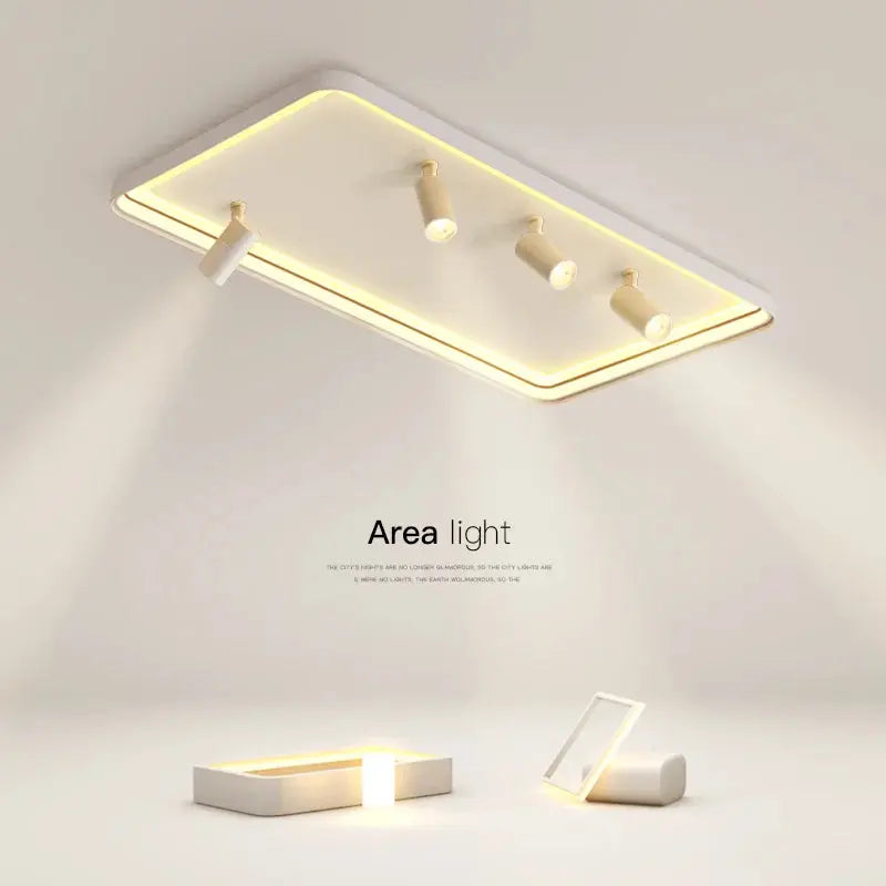 Sigrid – Nordic Minimalist LED Ceiling Lamp with Adjustable Spotlight for Modern Spaces Kozyled