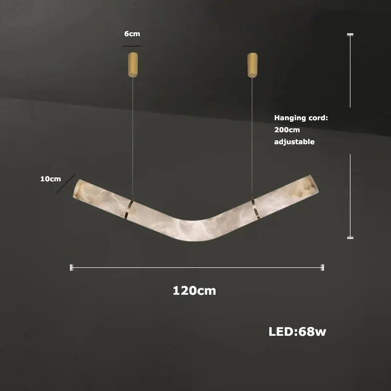 Hasteinn – Dimmable LED Pendant Light with Creative Marble Tube Design for Dining Tables and Bars Kozyled.com