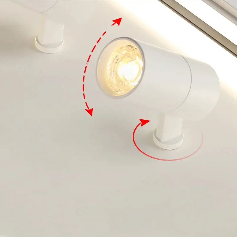 Sigrid – Nordic Minimalist LED Ceiling Lamp with Adjustable Spotlight for Modern Spaces Kozyled
