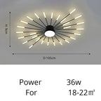 Fan-shaped LED ceiling light Arlo™ Spingar.com