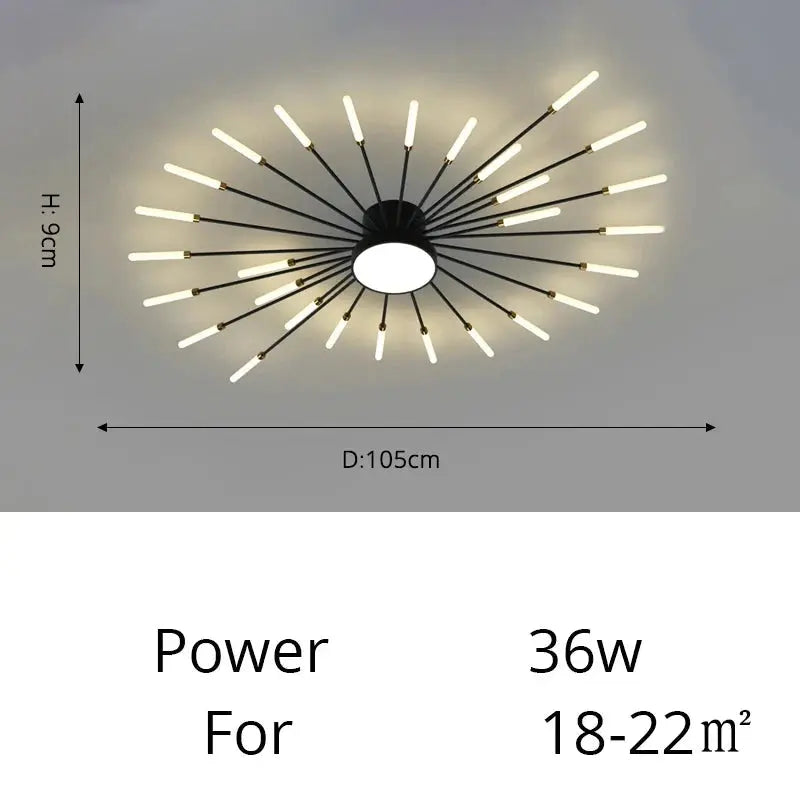 Fan-shaped LED ceiling light Arlo™ Spingar.com