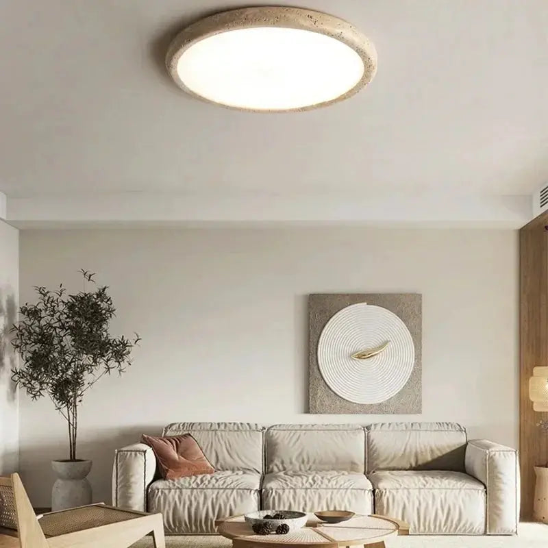 Mikael – Premium Natural Stone LED Ceiling Lamp for Elegant, Durable Lighting Kozyled
