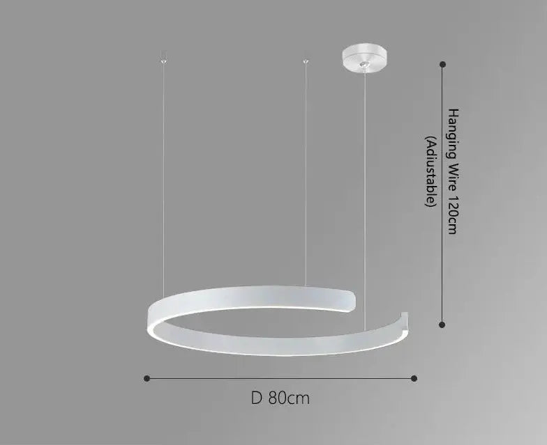 Modern Luxury Ring LED Pendant Lamp Alberte SPINGAR.COM