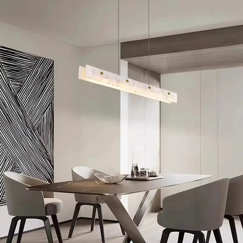 Heimir – Modern Luxury Dimmable LED Pendant Light with Marble Design for Dining Tables and Bars Kozyled.com