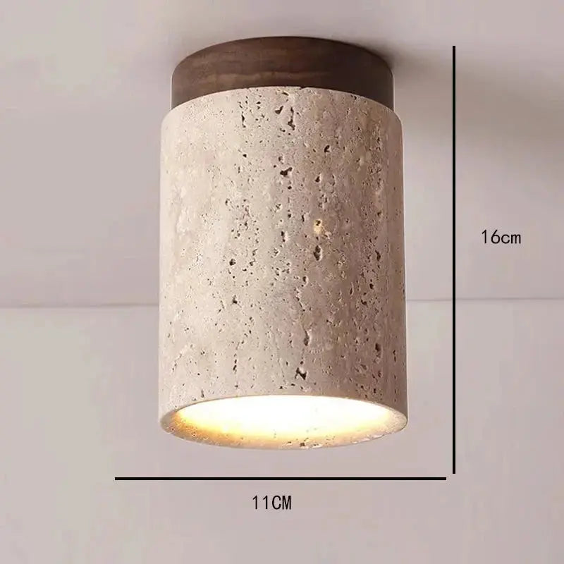 Japandi Stone Ceiling Lamp for Hallway & Porch – Raito lampasa.com