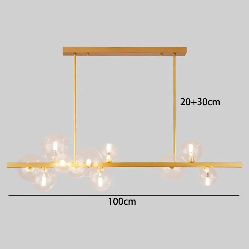 Alvin – Modern LED Pendant Light with Metal and Glass Design for Dining Tables and Bars Kozyled.com