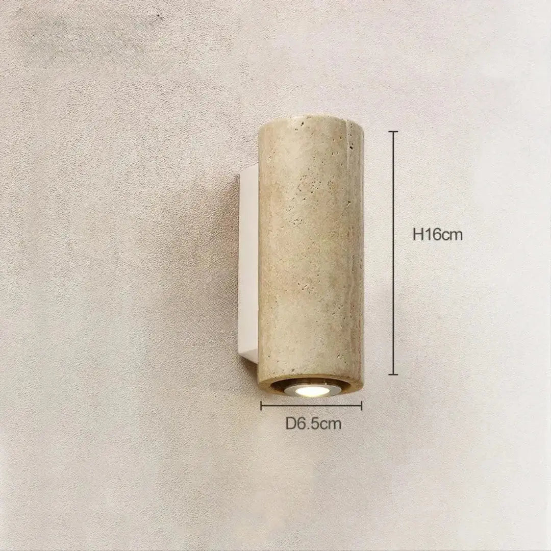 Japandi Travertine Stone Outdoor - indoor LED Wall Lamp – Solvar lampasa.com