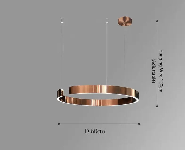 Modern Luxury Ring LED Pendant Lamp Alberte SPINGAR.COM