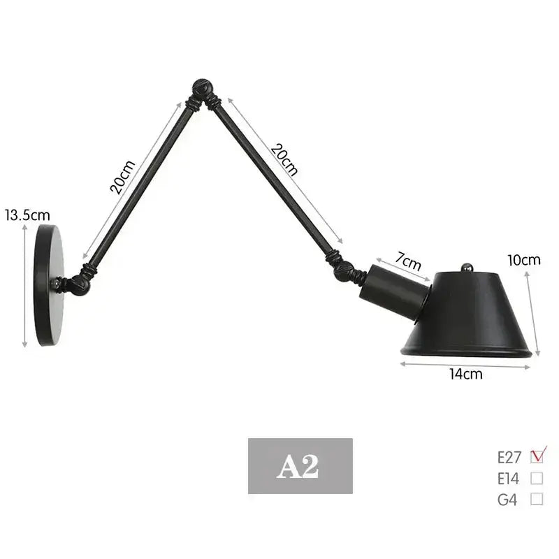 Branson – Modern Rustic LED Wall Light in Black Vintage Finish Lampasa.com