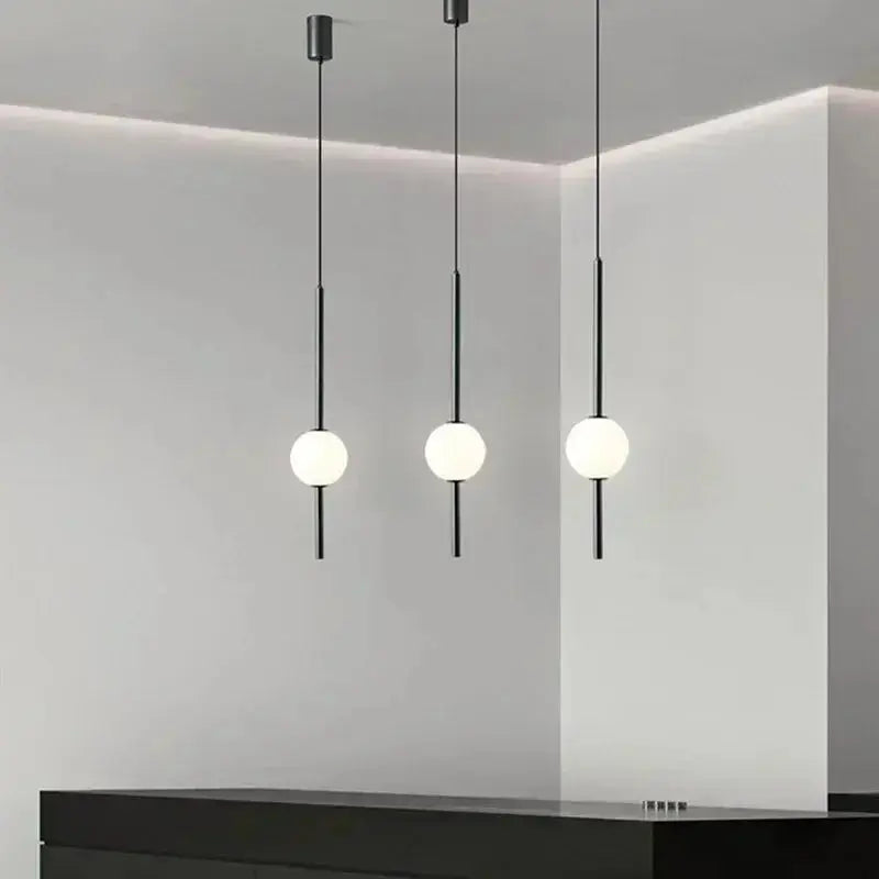 Vornel – Unique Minimalist Frosted Glass Bedside/ corner LED Pendant Lamp Lampasa.com