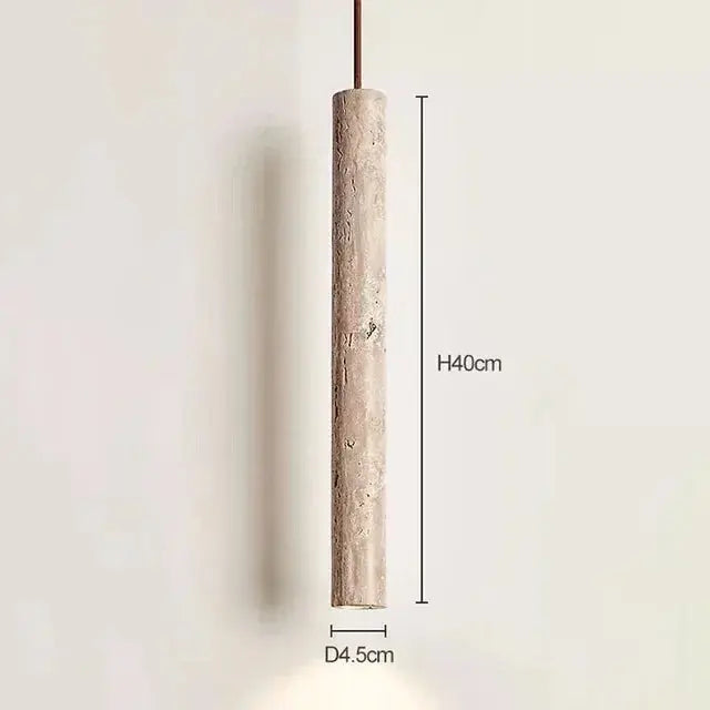 Lars – Cave Stone Long Tube LED Pendant Lamp for Natural, Modern Lighting Kozyled
