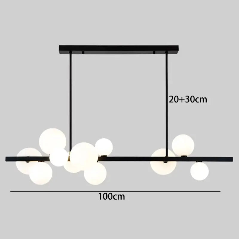 Alvin – Modern LED Pendant Light with Metal and Glass Design for Dining Tables and Bars Kozyled.com