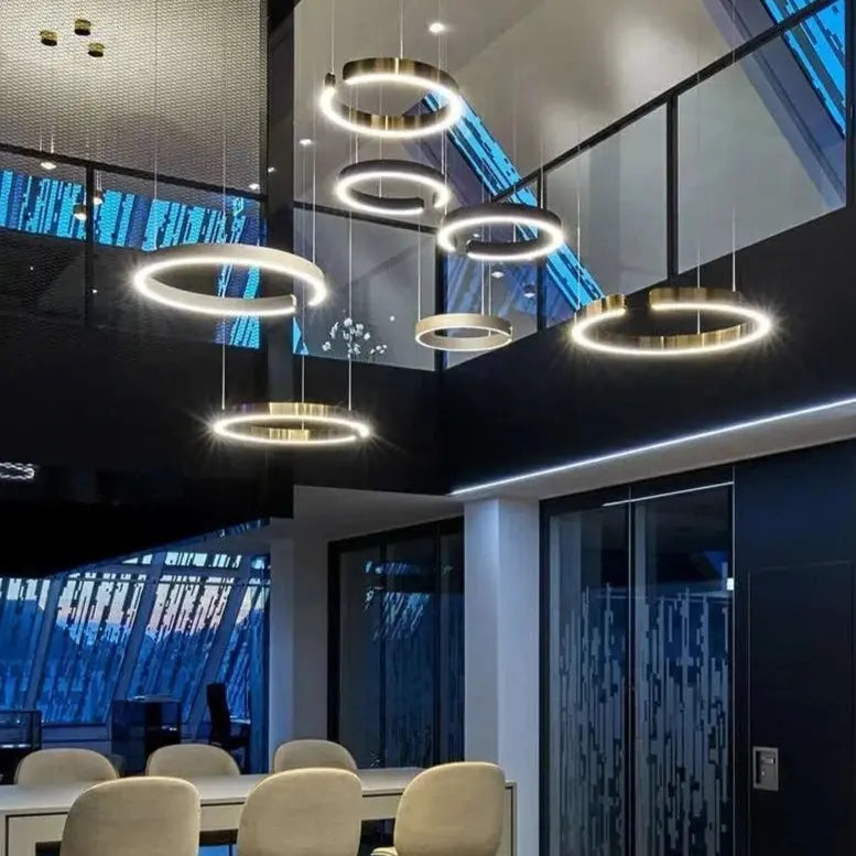 Modern Luxury Ring LED Pendant Lamp Alberte SPINGAR.COM