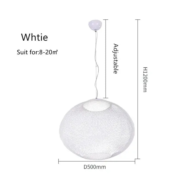 Agnes – Dimmable LED Pendant Light with Modern Metal Mesh Design Kozyled.com