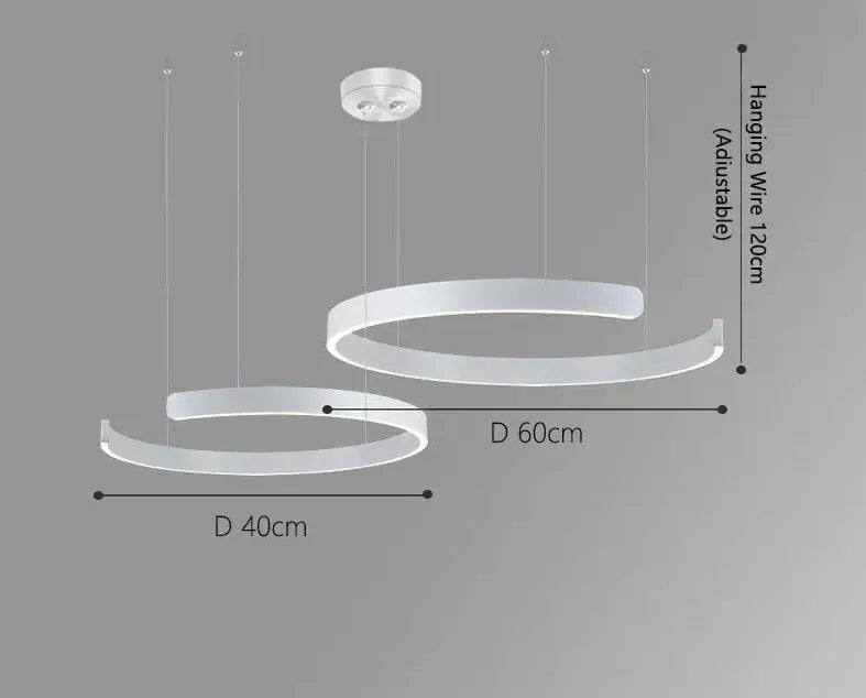 Modern Luxury Ring LED Pendant Lamp Alberte SPINGAR.COM