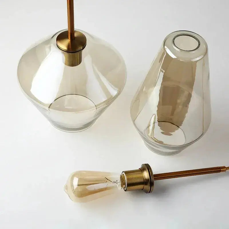 Orya – Artistic Modern Amber Glass LED Pendant Lamp Lampasa.com