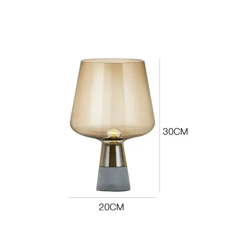 Jens – Modern Italian Blown Glass LED Table Lamp with Sleek Design Kozyled