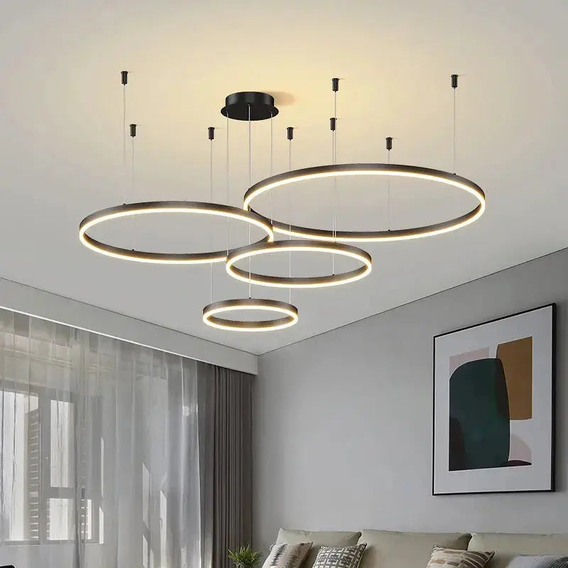 Nirvik – Modern Scandinavian Dimmable LED Ring Pendant Lamp Lampasa.com