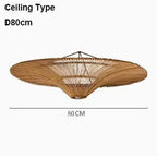 Mika – Handmade Round Japanese Rattan LED Pendant Light for Minimalist Interiors Kozyled