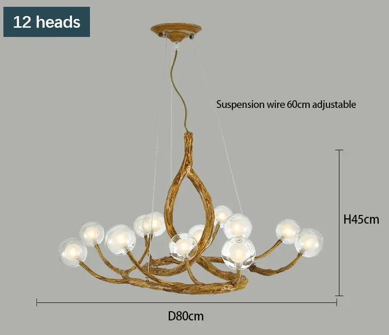 Elof – Rustic LED Pendant Light with Tree Branch inspired Design Lampasa.com