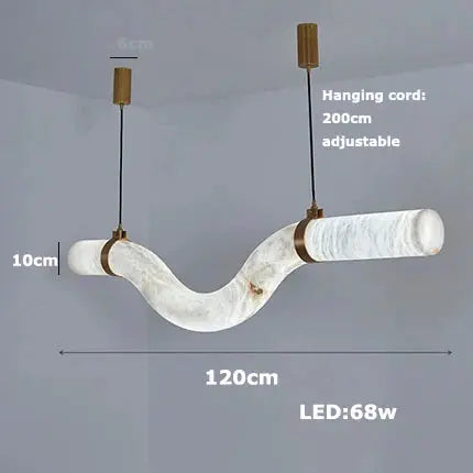 Hasteinn – Dimmable LED Pendant Light with Creative Marble Tube Design for Dining Tables and Bars Kozyled.com